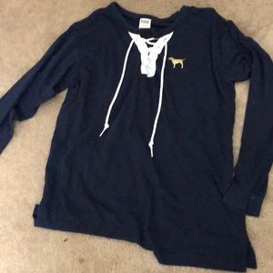 Navy Blue Longsleeve Pink Brand